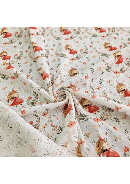 Delikli Ribana Kumaş | 100% Pamuk | Desen 13