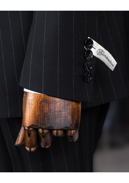 Italyan Stil Slim Fit Sivri Yaka Ceket Pantolon Takım Elbise Siyah T14253 fırsatları