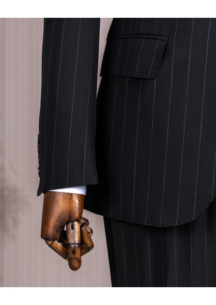 Italyan Stil Slim Fit Sivri Yaka Ceket Pantolon Takım Elbise Siyah T14253 indirimleri