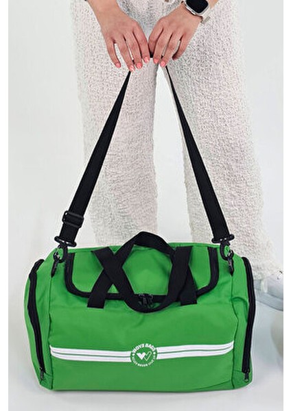 Unisex Benotton Yeşili Bölmeli Sporcu Çantası -Gym Fitness Çantası indirimleri