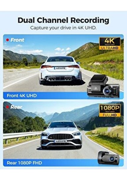 M550 Pro Dash Cam 4K Araç Içi Kamera Ön Arka ve Iç Kayıt 2 Kamera Gece Görüşlü G Sensör fiyatları