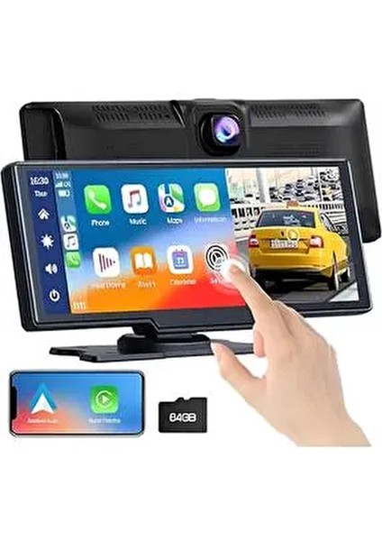 Auto Ekranı 10.26 Inç 4K Carplay & Android Oto Navigasyon Bt 5g Wifi Aux Bağlantı Kamera Video