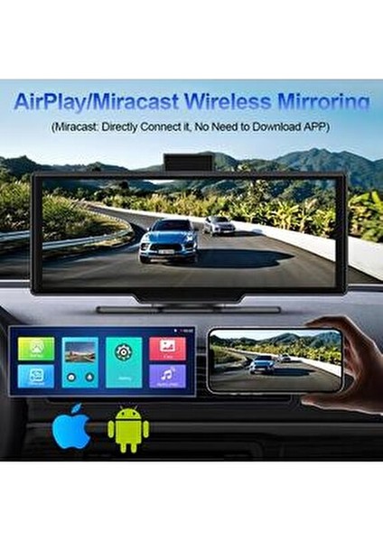 Auto Ekranı 10.26 Inç 4K Carplay & Android Oto Navigasyon Bt 5g Wifi Aux Bağlantı Kamera Video modelleri