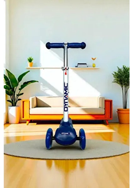 HT288 Işıklı 3 Tekerli Yeni Nesil Scooter Lacivert - Işıklı Tekerlekler fiyatları