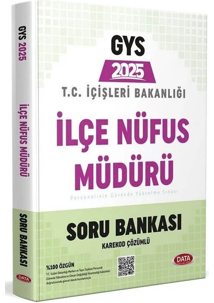 Data 2025 Gys Içişleri Bakanlığı Ilçe Nüfus Müdürü Soru Bankası