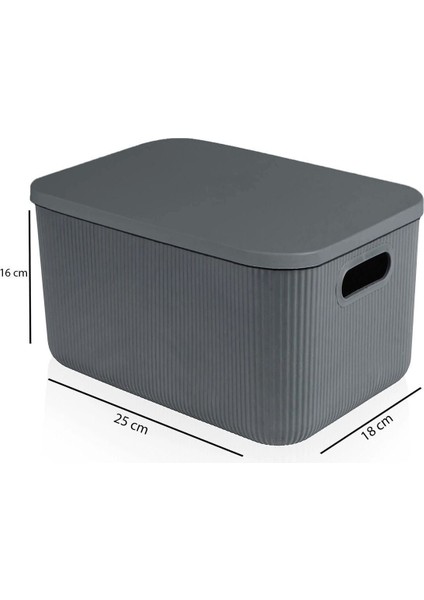 Kapaklı Plastik Çok Amaçlı Organizer Kutu 25x18x16 cm – Ev ve Ofis Düzeni İçin Kullanışlı Depolama indirimleri