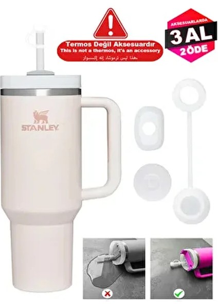 Quencher 1,18 Pipetli Termos Uyumlu 1 Set 3 Parça Sızdırmaz Set Aksesuar