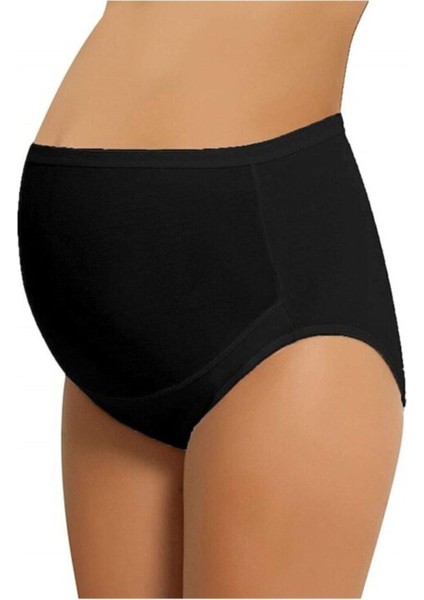 Kadın Siyah 3'lü Paket Pamuklu Hamile Külodu 540