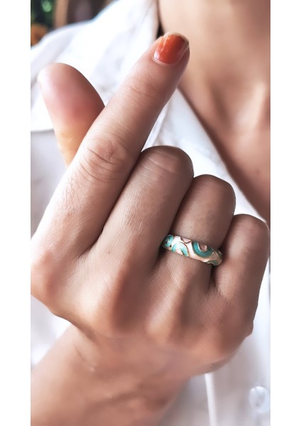 Saten Mineli Renkli Pirinç Kaplama Zamak Yüzük fiyatları