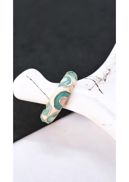 Saten Mineli Renkli Pirinç Kaplama Zamak Yüzük modelleri