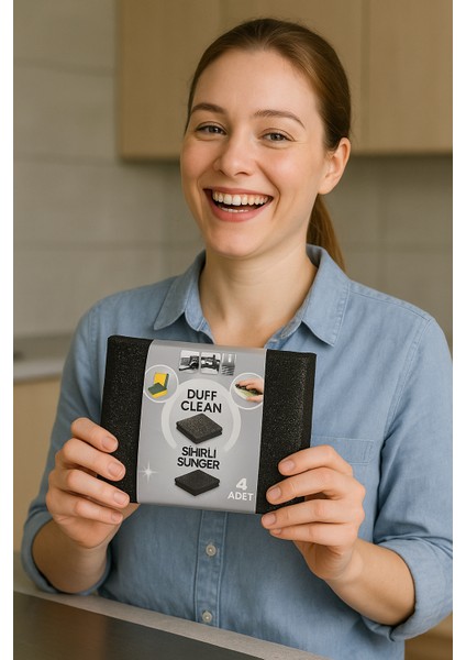 Sihirli Sünger 4 Adet – Alüminyum Lifli Temizlik Süngeri