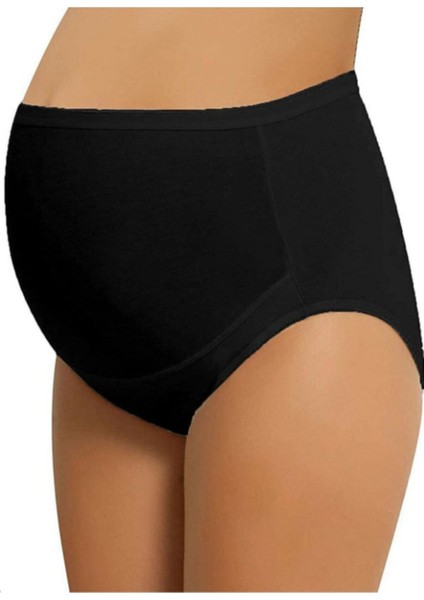 Kadın Siyah Likralı Hamile Külodu