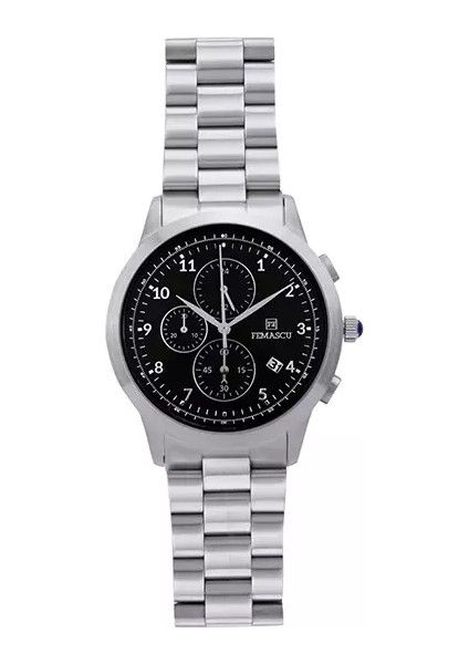 8406 Metal Erkek Kol Saati – Gümüş Renkli – Paslanmaz Çelik Kordon – 5 Atm Su Geçirmez