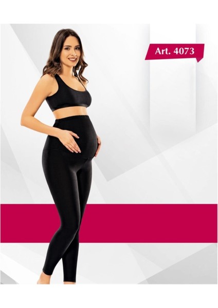 Kota Siyah Hamile Kadın Tayt