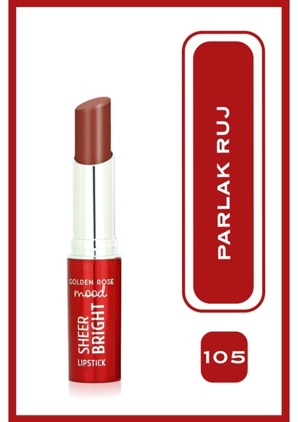Mood Sheer Parlak Ruj NO:105 Hazelnut