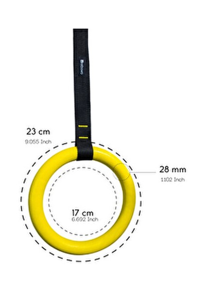 Kademeli Halatlı Barfiks Halkası Sarı Jimnastik Halkası Siyah Kayış (3 Kademeli) modelleri