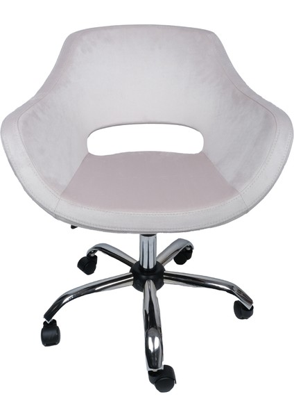 Krom Metal Ayaklı | Ofis, Çocuk Odası, Çalışma Sandalyesi (Ayarlanabilir) Baby Face Kumaş Monaco