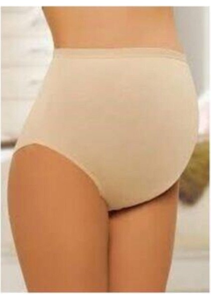 Kadın 3'lü Ten Yüksel Bel Pamuklu Hamile Lohusa Külot 540