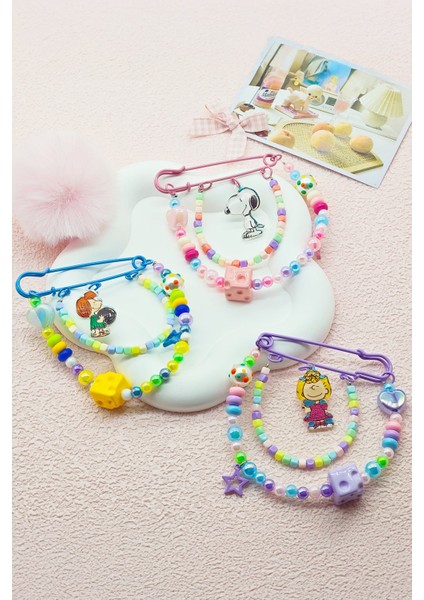 Snoopy Lisanslı Vintage Serisi Boncuklu Ataç