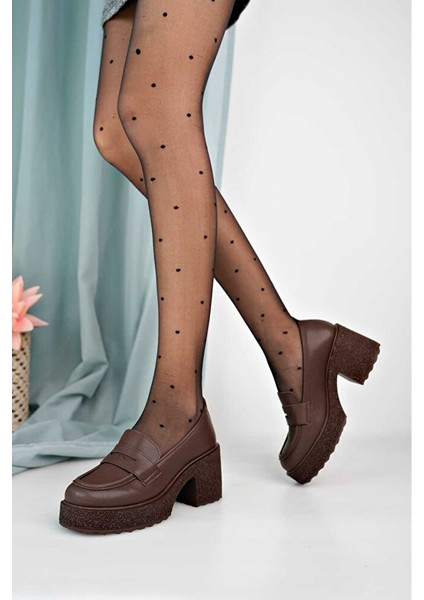 Kadın Topuklu Makosen Loafer Ayakkabı modelleri