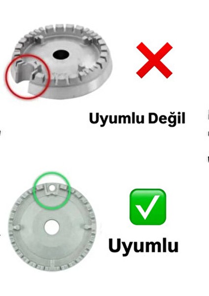 2 (Iki) Ad Kumtel/luxell Ankastre Set Üstü Ocak Izgarası 45,5X22,5X4,5CM ve 8 Parça Bek Kapak Seti