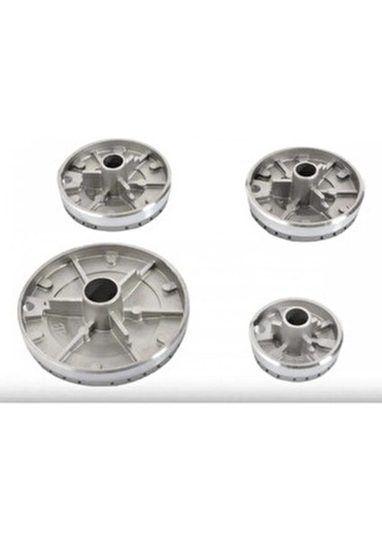 2 (Iki) Ad Kumtel/luxell Ankastre Set Üstü Ocak Izgarası 45,5X22,5X4,5CM ve 8 Parça Bek Kapak Seti