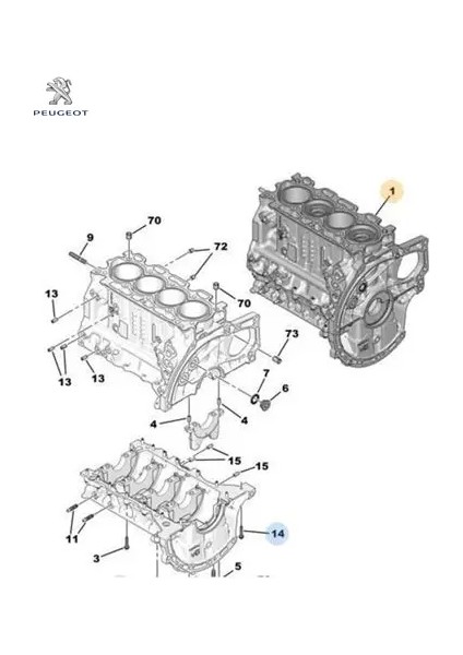 Motor Bloğu (Blok+Piston) 301-3008-508-FOCUS 1.6hdi DV6C Euro5