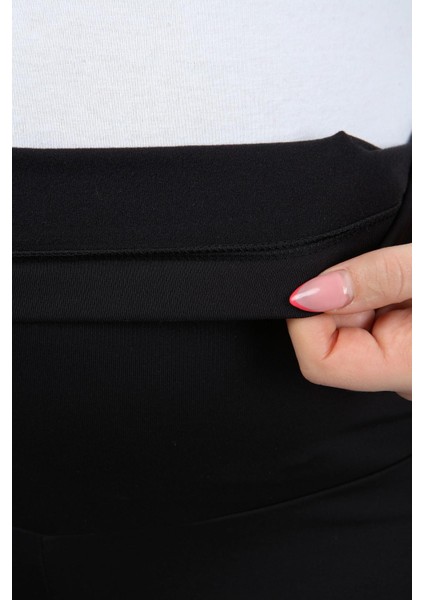 4406-HAMILE Giyim Parlak Yünlü Dalgıç Tayt