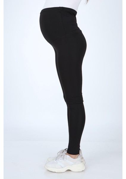 4406-HAMILE Giyim Parlak Yünlü Dalgıç Tayt