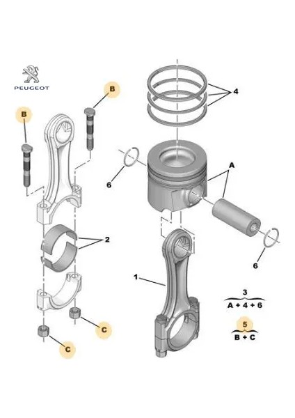 Piston Kol Civatasi Partner Peugeot 9M5Q6215BA/ 0607.37
