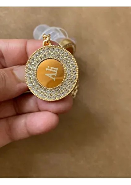 Isme Özel Altın Kaplama Zirkon Taşlı Bebek Emzik Seti (0-6 Ay) | Silikon & Damaklı Şeffaf fiyatları