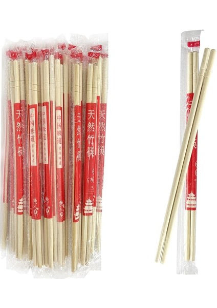 Tek Kullanımlık Bambu Yemek Çubukları 40/120/200 Çift, Çubuklar Asya Yemekleri ve Japon Suşi Için En Iyi Birinci Sınıf Tek Kullanımlık Bambu Çubuklar Kollu ve Ayrılmış, Ahşap Çubuklar Asya Yemekleri