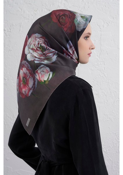Çiçek Desenli Saf Ipek Twill Eşarp 9419D 85 fiyatları