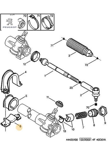 Direksiyon Hortum Tutucu Peugeot 4018.A7