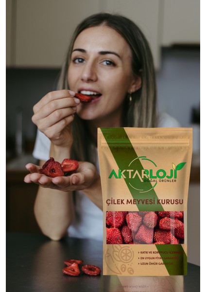 Organik Sertifikalı Türkiye Menşeli Doğal ve Katkısız Çilek Kurusu 25 g – Sağlıklı Atıştırmalık modelleri