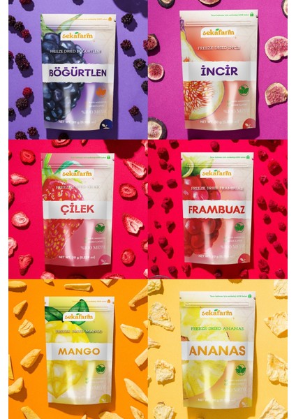 Sekafarm Doğal Karışık Kuru Meyve Cipsi 6'lı Set – Katkısız, Koruyucusuz, Yerli Üretim Sağlıklı Atıştırmalık indirimleri