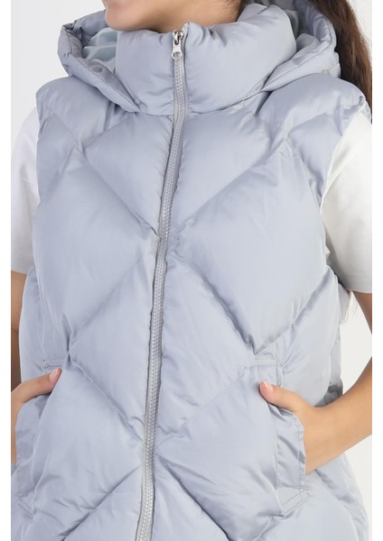 Kız Çocuk Kapüşonlu Cepli Astarlı Su Geçirmez Mevsimlik Şişme Yelek indirimleri