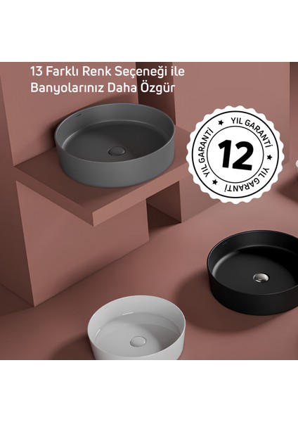 Loop Oval Beyaz Deliksiz Lavabo 45 Cm LP145 fırsatları
