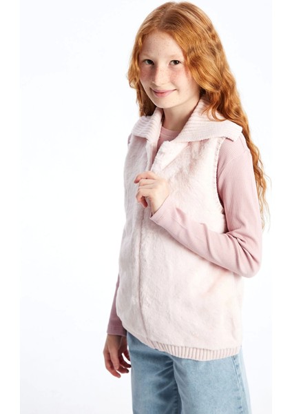 Lcw Kids Pembe Kız Çocuk Triko Yelek