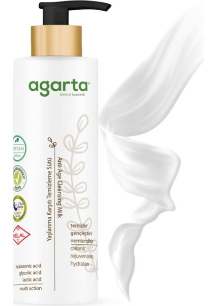 Agarta Doğal Yaşlanma Karşıtı Temizleme Sütü 225 ml