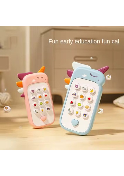 Bebek Eğitici Müzikli Oyuncak Telefon - Diş Kaşıyıcı (Mavi Renk) fırsatları