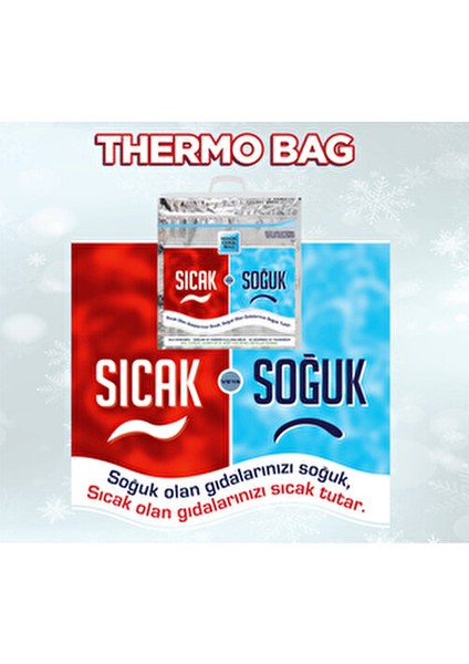Taşınabilir Sıcak-Soğuk Termal Çanta 2 Adet 43x47 cm Isı Yalıtımlı indirimleri