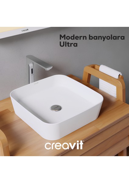 Ultra Kare Beyaz Deliksiz Lavabo 40 Cm UL040 fiyatları