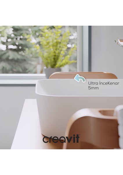Ultra Kare Beyaz Deliksiz Lavabo 40 Cm UL040 modelleri