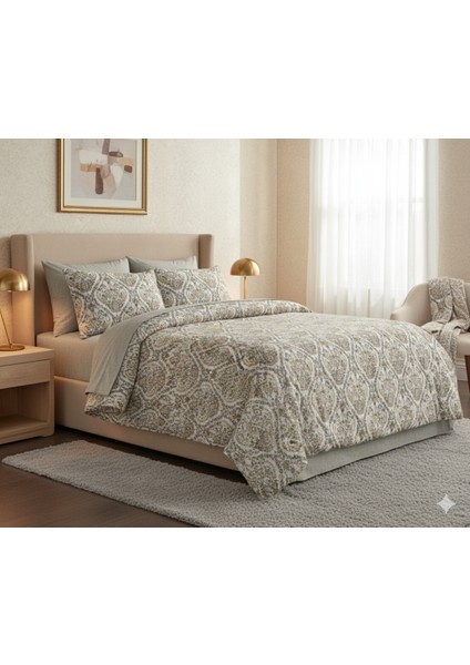 Ranforce Aksu Bej Çift Kişilik Nevresim Takımı