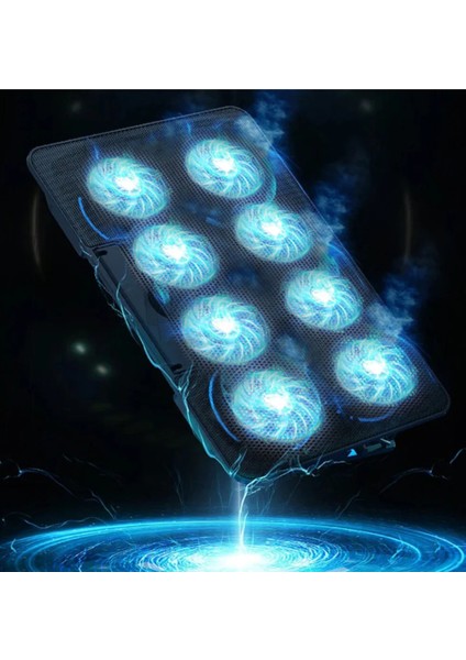 8 Fanlı Rgb Işıklı Gaming Notebook Soğutucu – Yükseklik Ayarlı