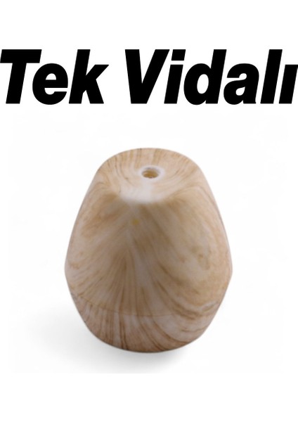 Mobilya Mutfak Dolap Dolabı Çekmece Kulpu Kulbu Plastik Tek Vidalı Kulp Düğme Açık Ceviz Renk fiyatları