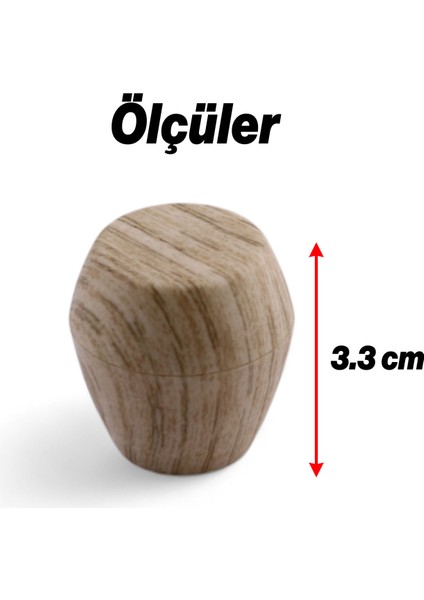 Mobilya Mutfak Dolap Dolabı Çekmece Kulpu Kulbu Plastik Tek Vidalı Kulp Düğme Açık Ceviz Renk modelleri