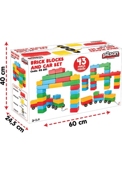 03251 Tuğla Blok ve Araba Seti S172117281 fiyatları