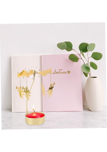 Isı Ile Dönen Metal Mumluk – Melek Modeli, Altın Renk, Dekoratif ve Anlamlı Masa Üstü Mumluk fiyatları